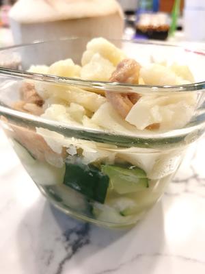 #宝宝辅食#杂蔬椰子蒸鸡的做法 步骤2
