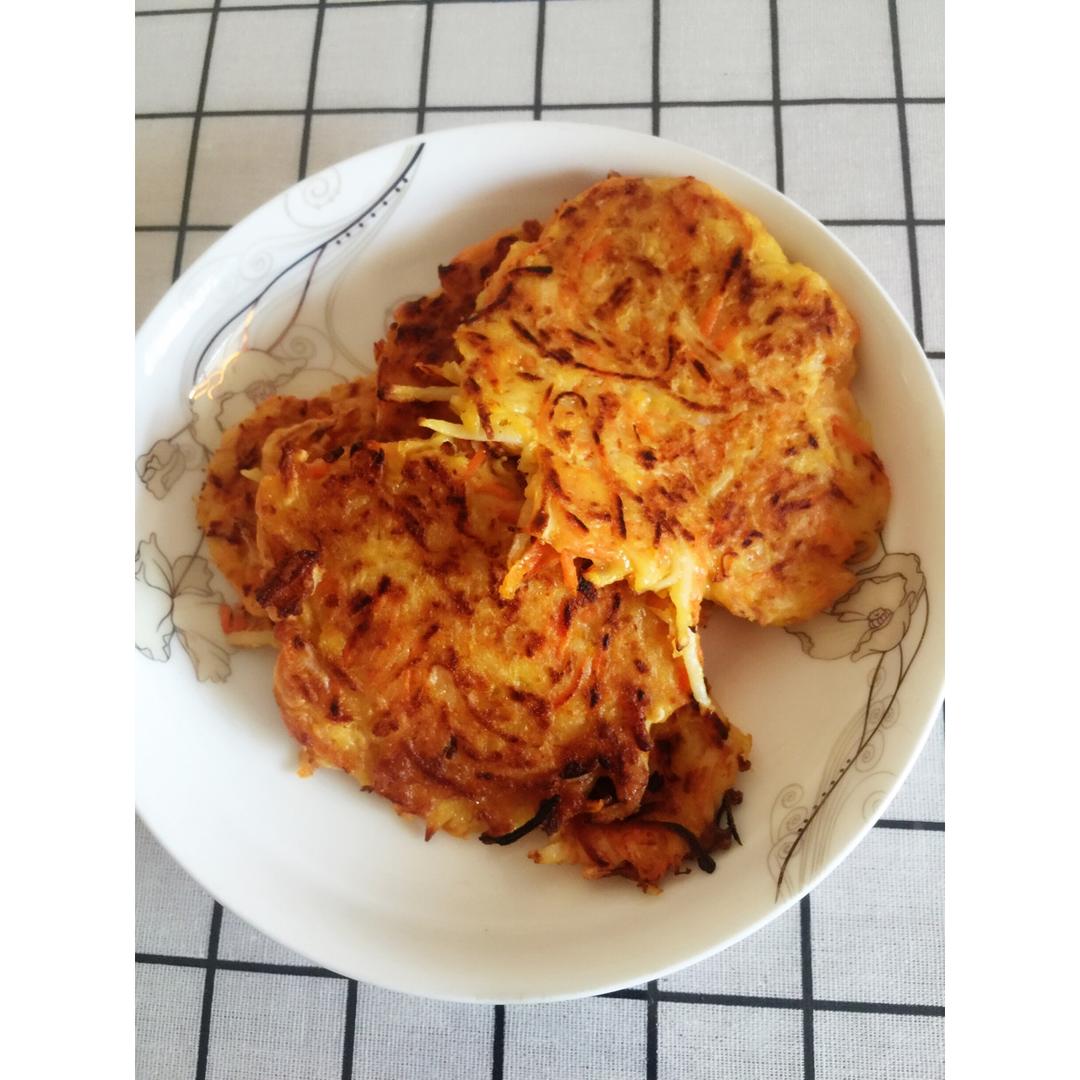 零失败胡萝卜土豆丝饼