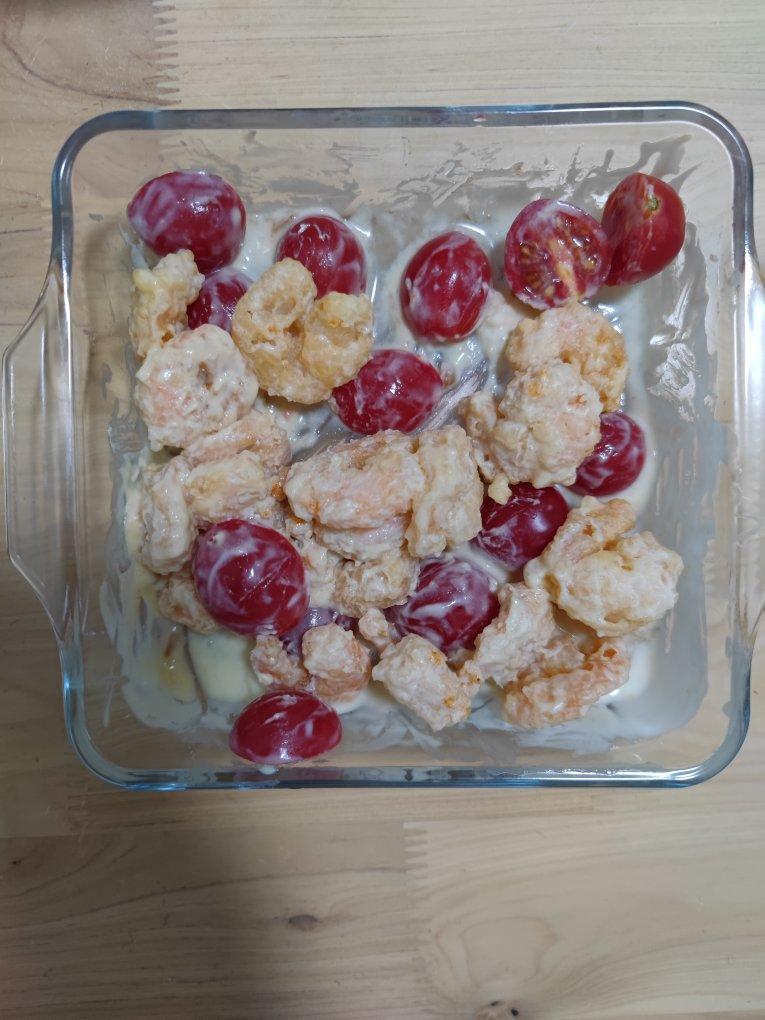 柔和口味酸奶芥末虾球