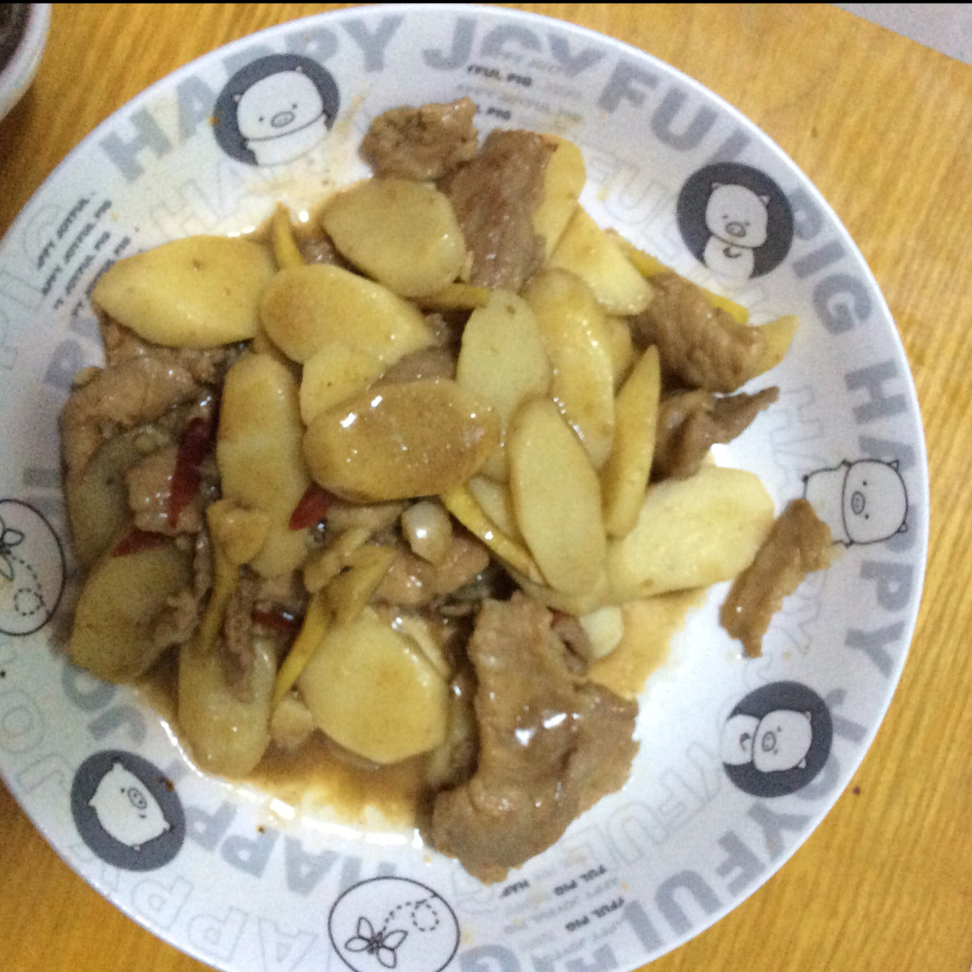 山药炒肉片