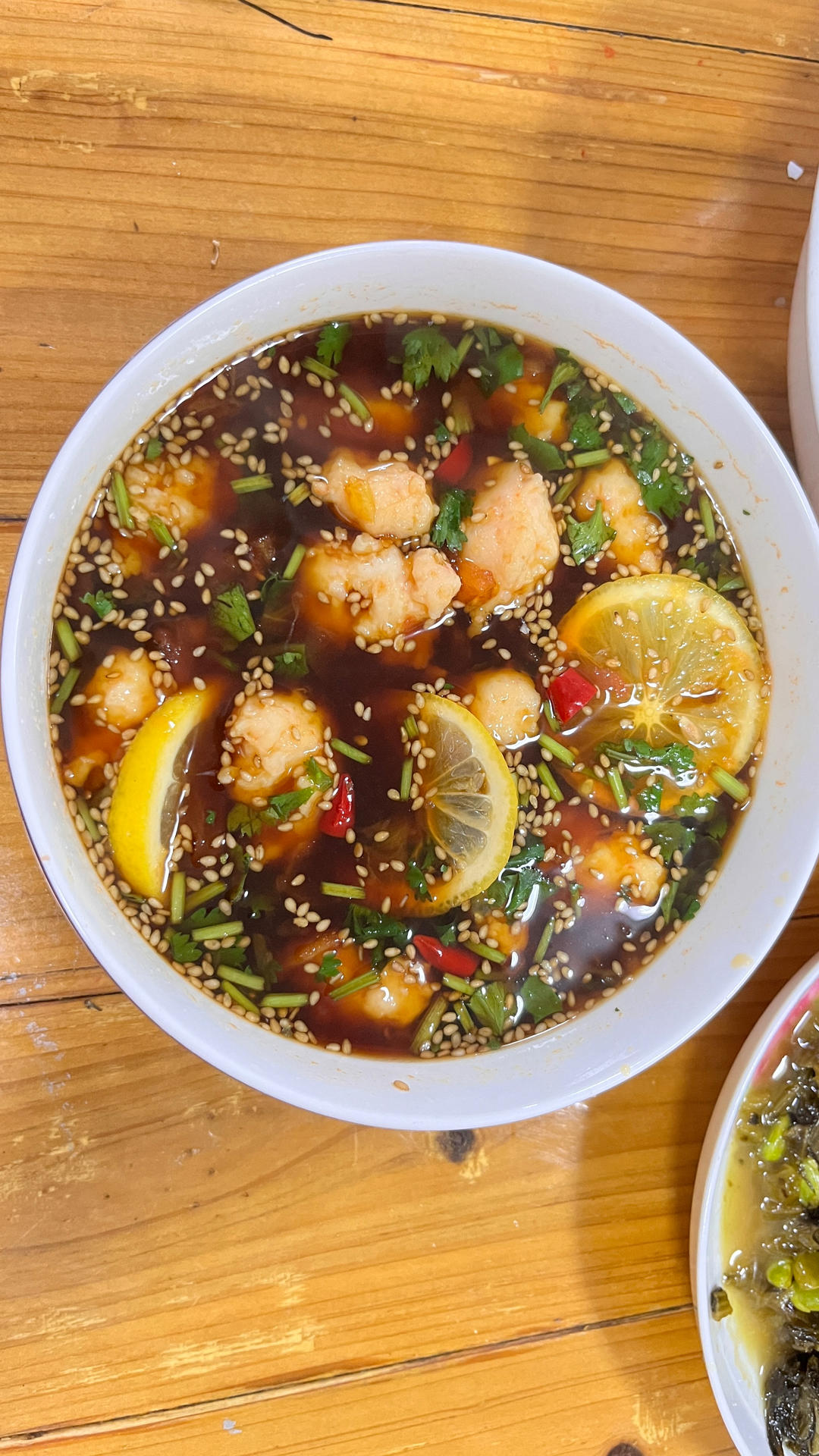 哇哦…在家做出来了海底捞泰式虾滑