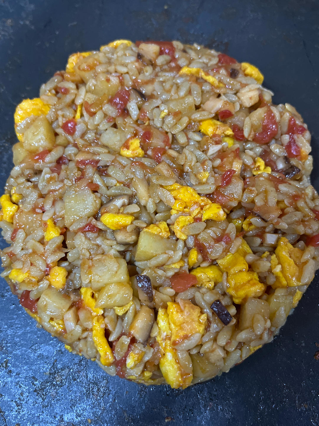 番茄土豆鸡蛋烩饭
