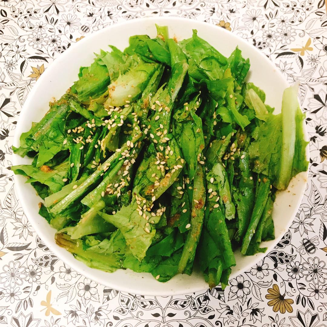麻酱拌油麦菜