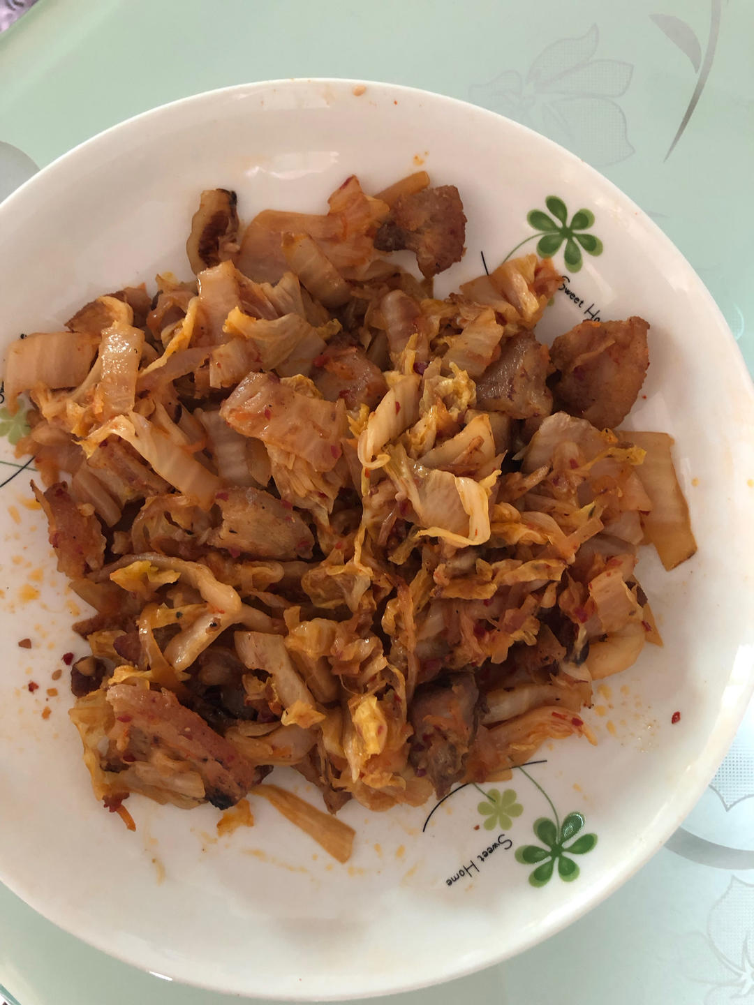 辣白菜炒五花肉