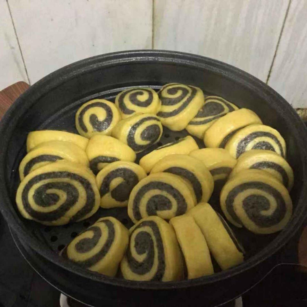 南瓜紫薯花样馒头