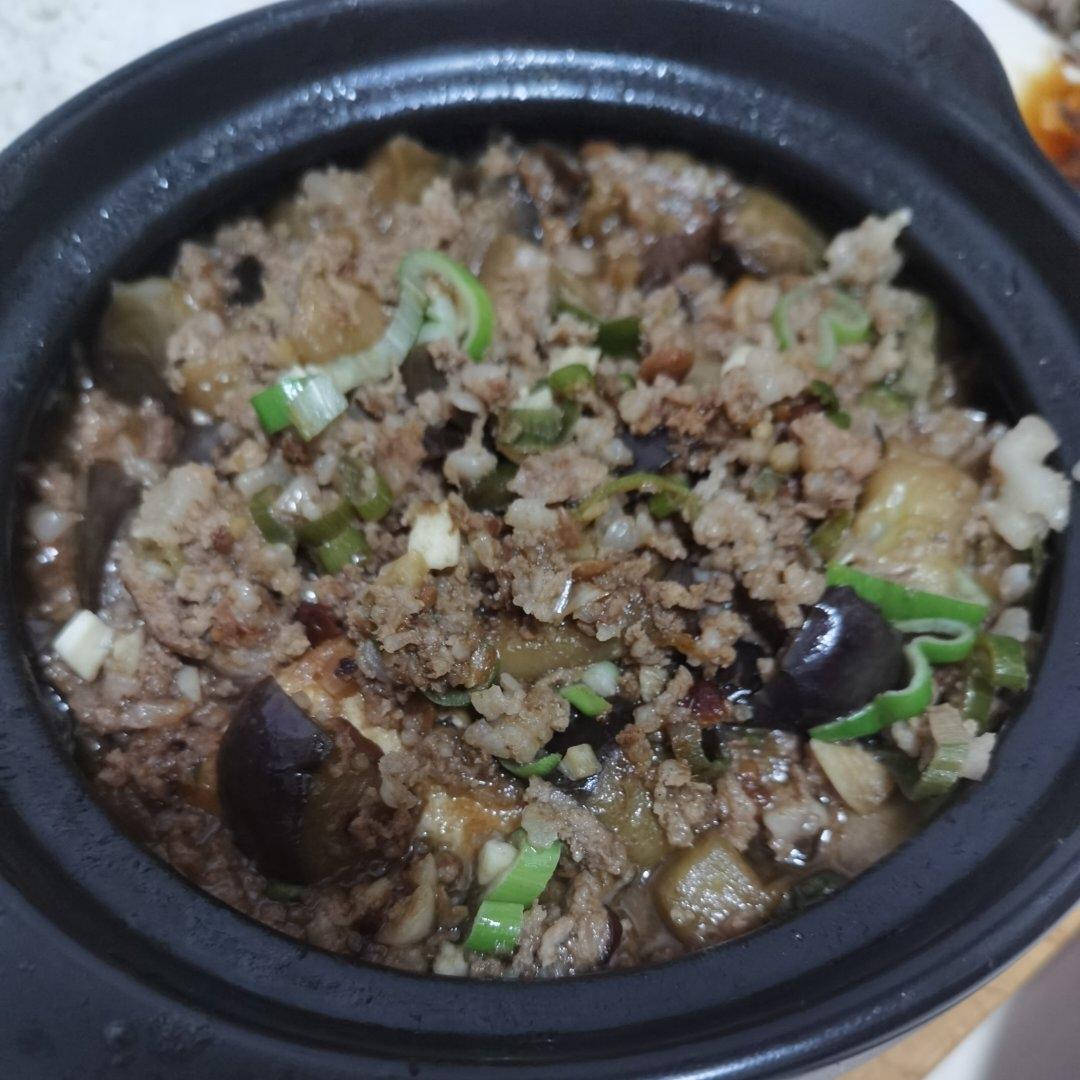 肉末茄子豆腐煲