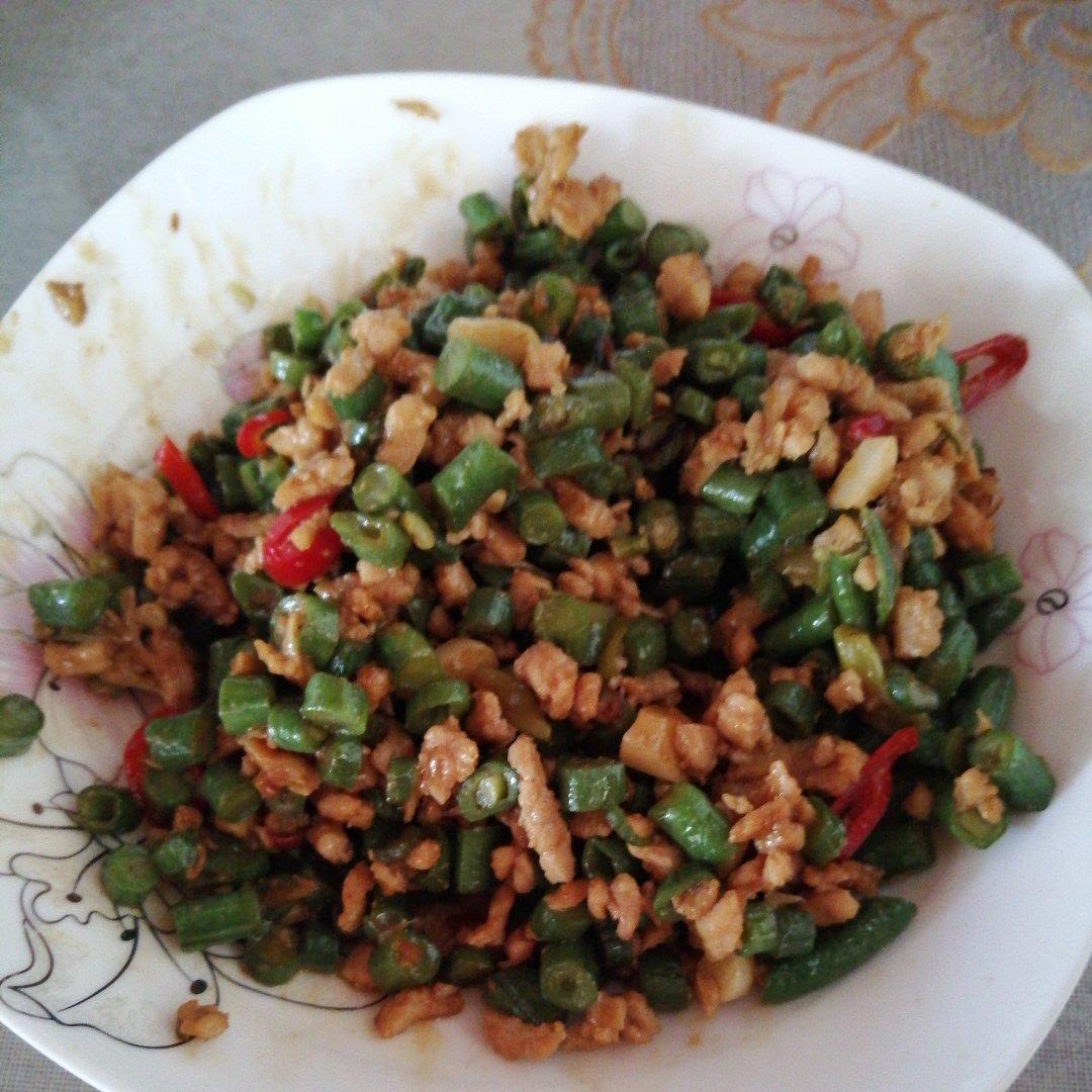 肉沫豆角下饭菜