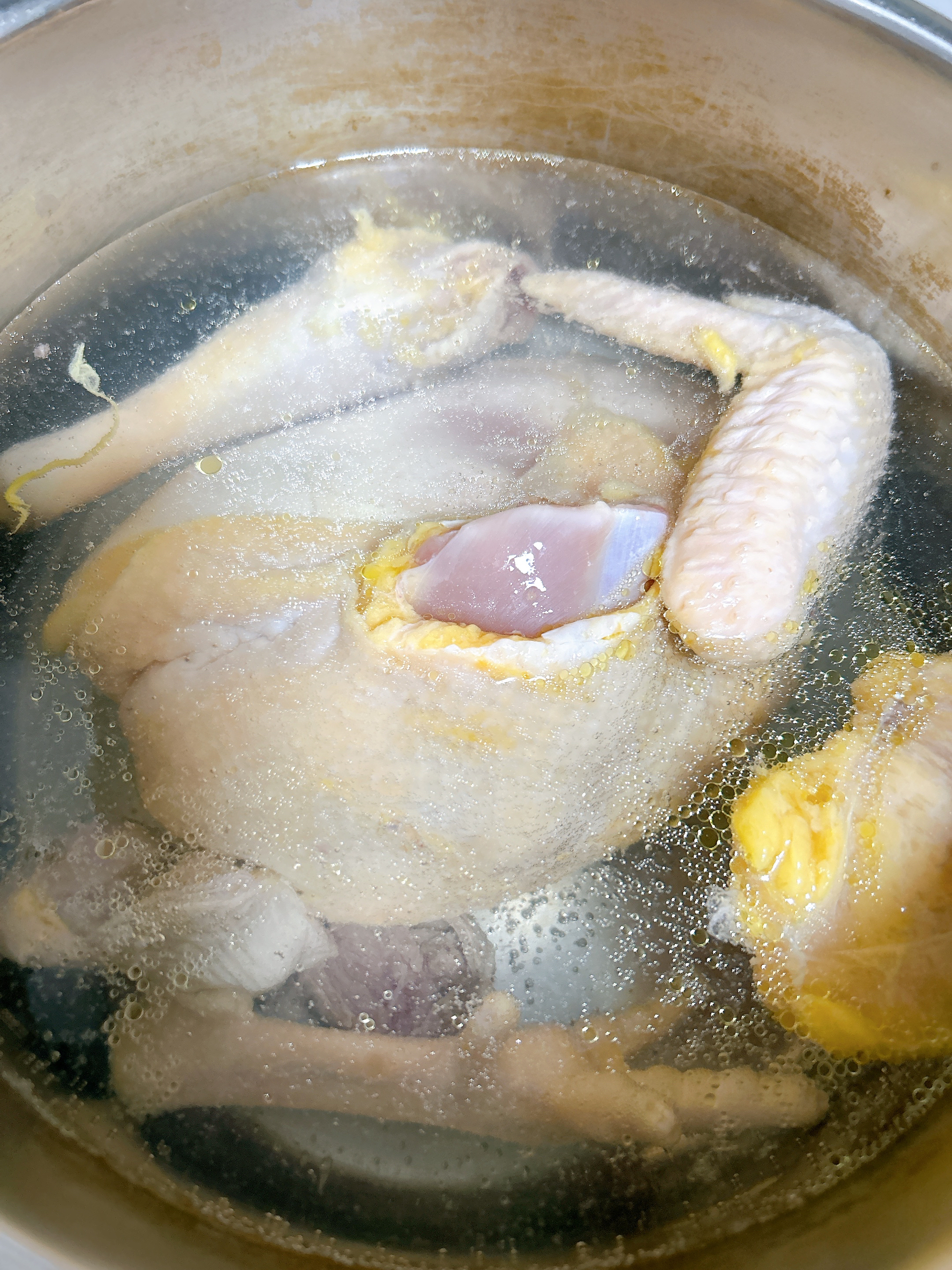 七彩菌菇老母鸡汤的做法 步骤1