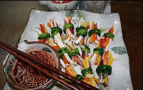 갑오징어 쪽파말이小葱卷墨鱼的做法