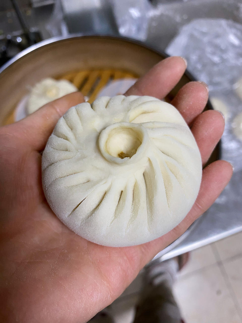 酸菜包子（附提褶子教程）