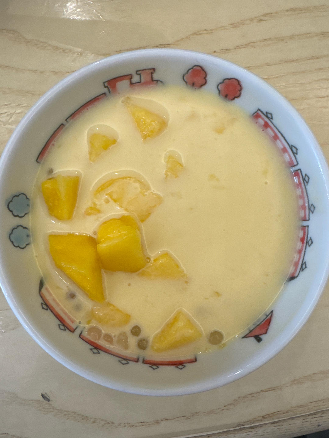 港式甜品——杨枝甘露(芒果西米露)附芒果花切法