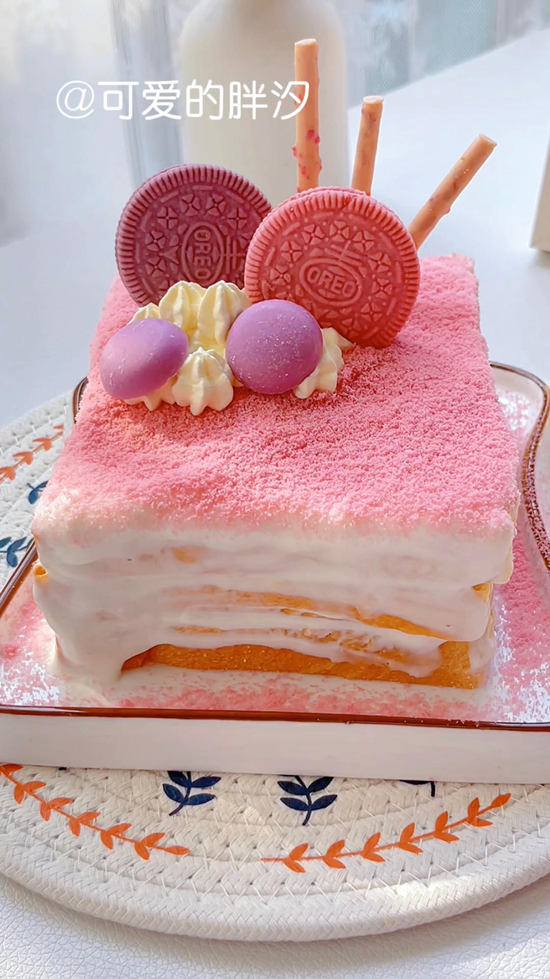 好吃不胖❗️自制低卡冰淇淋蛋糕🍰的做法
