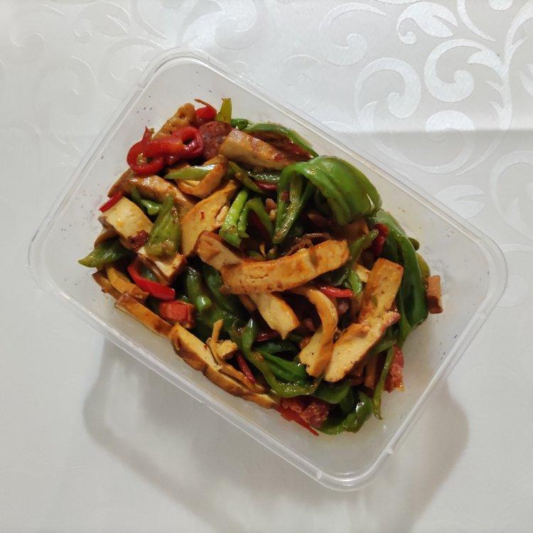 青红椒炒香干‼️给肉都不换