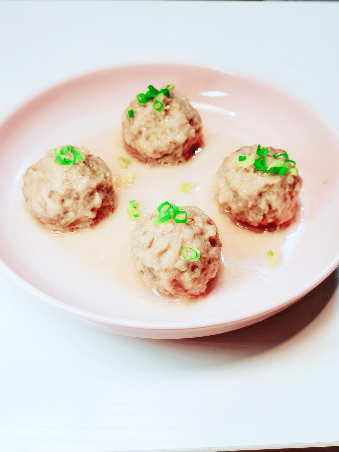 家庭版鲜香清蒸狮子头😋（不油不腻！只需3步！省时省事零失败！）