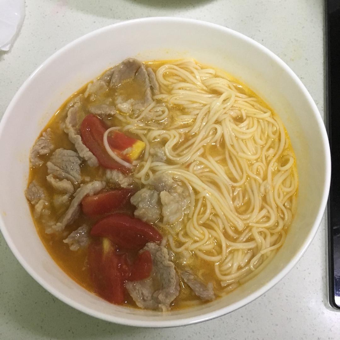 西红柿肉片汤