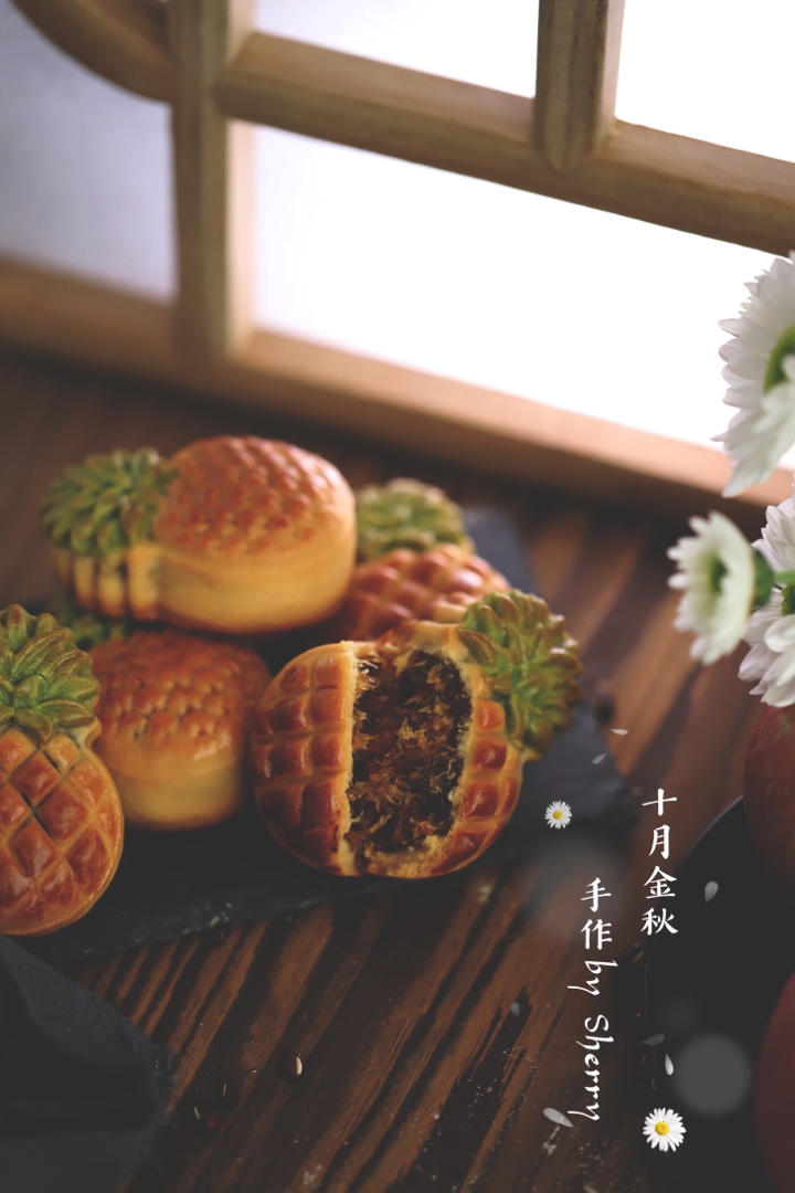 广式月饼通用饼皮（内附凤梨小菠萝🍍月饼的详细做法）
