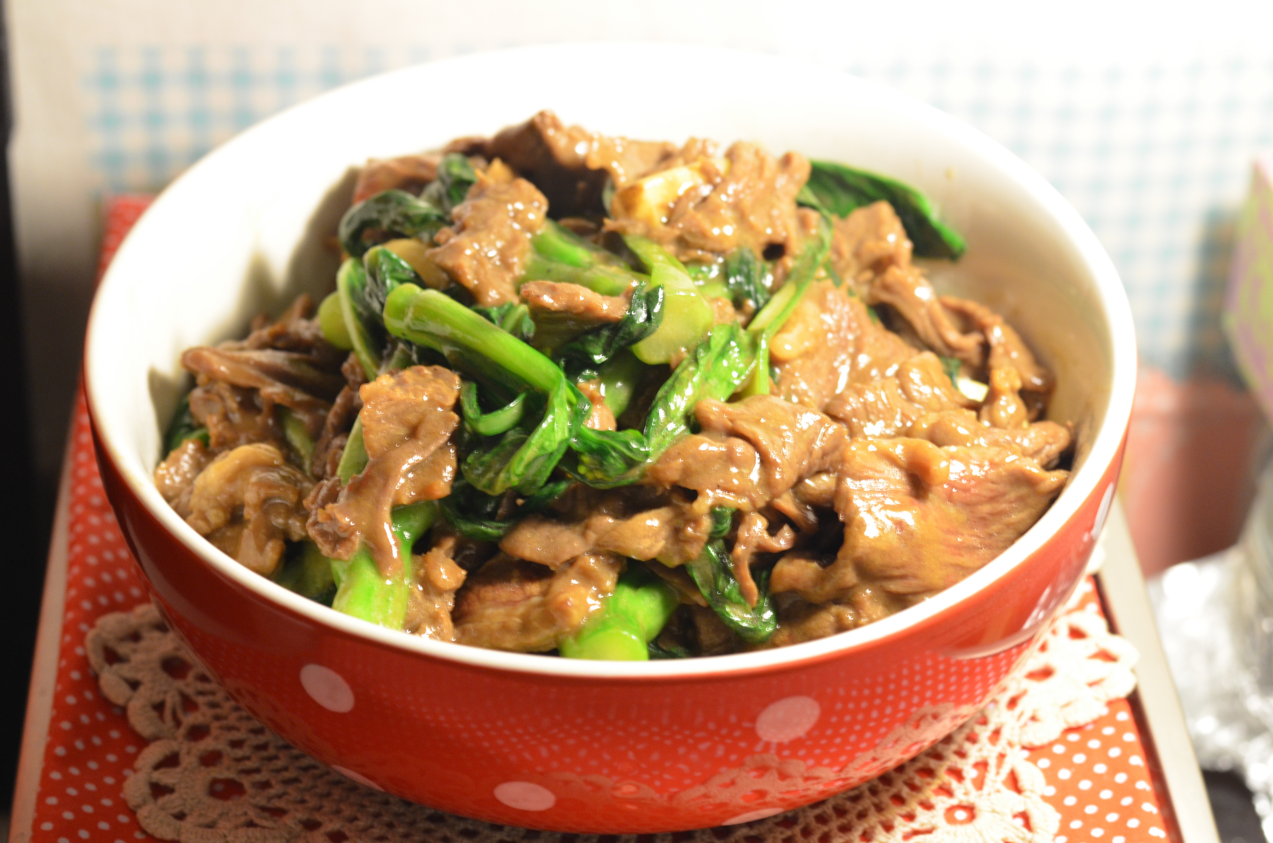 菜心苗炒牛肉