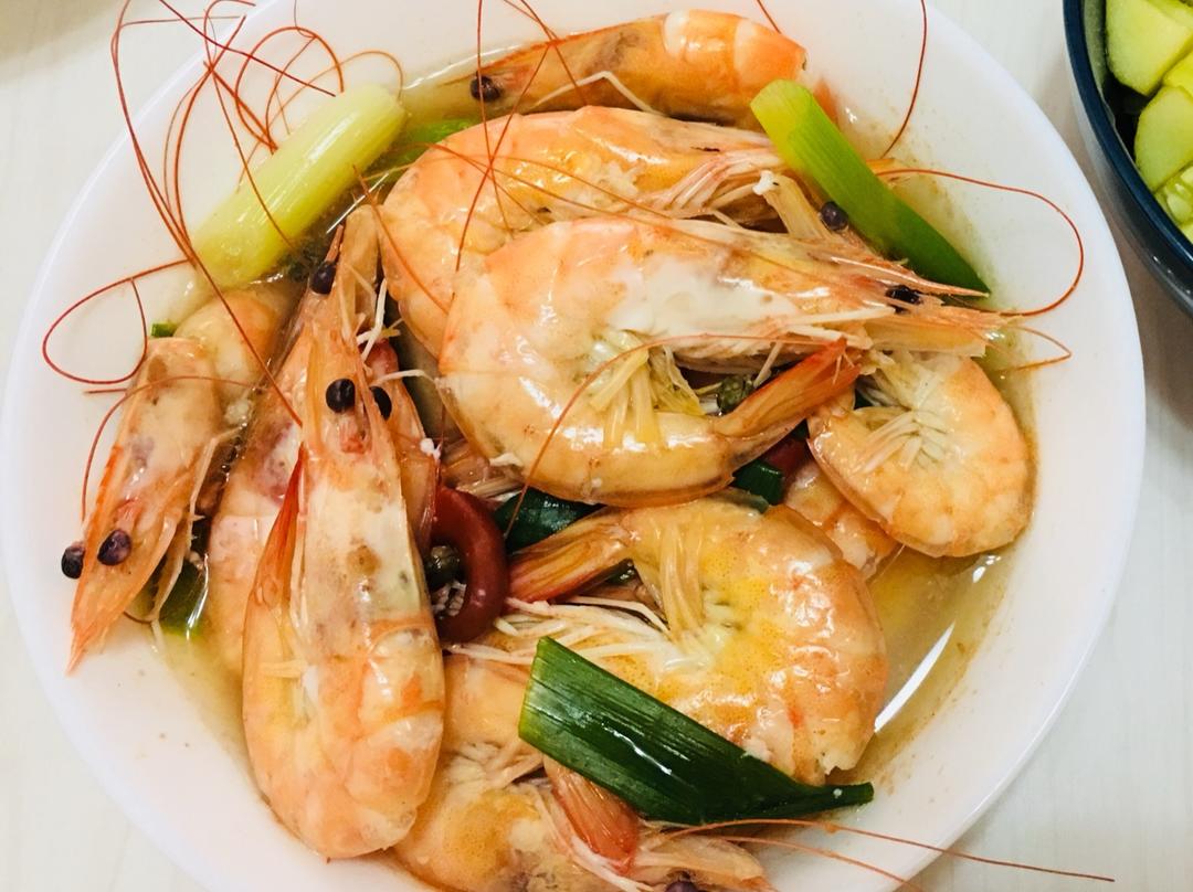 香瓜杀手做的水煮大虾