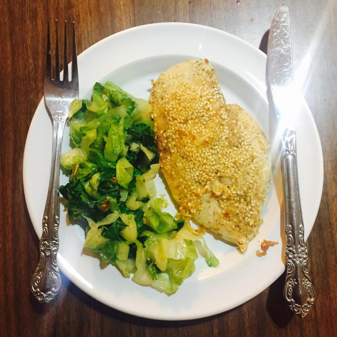 芝麻煎鸡胸