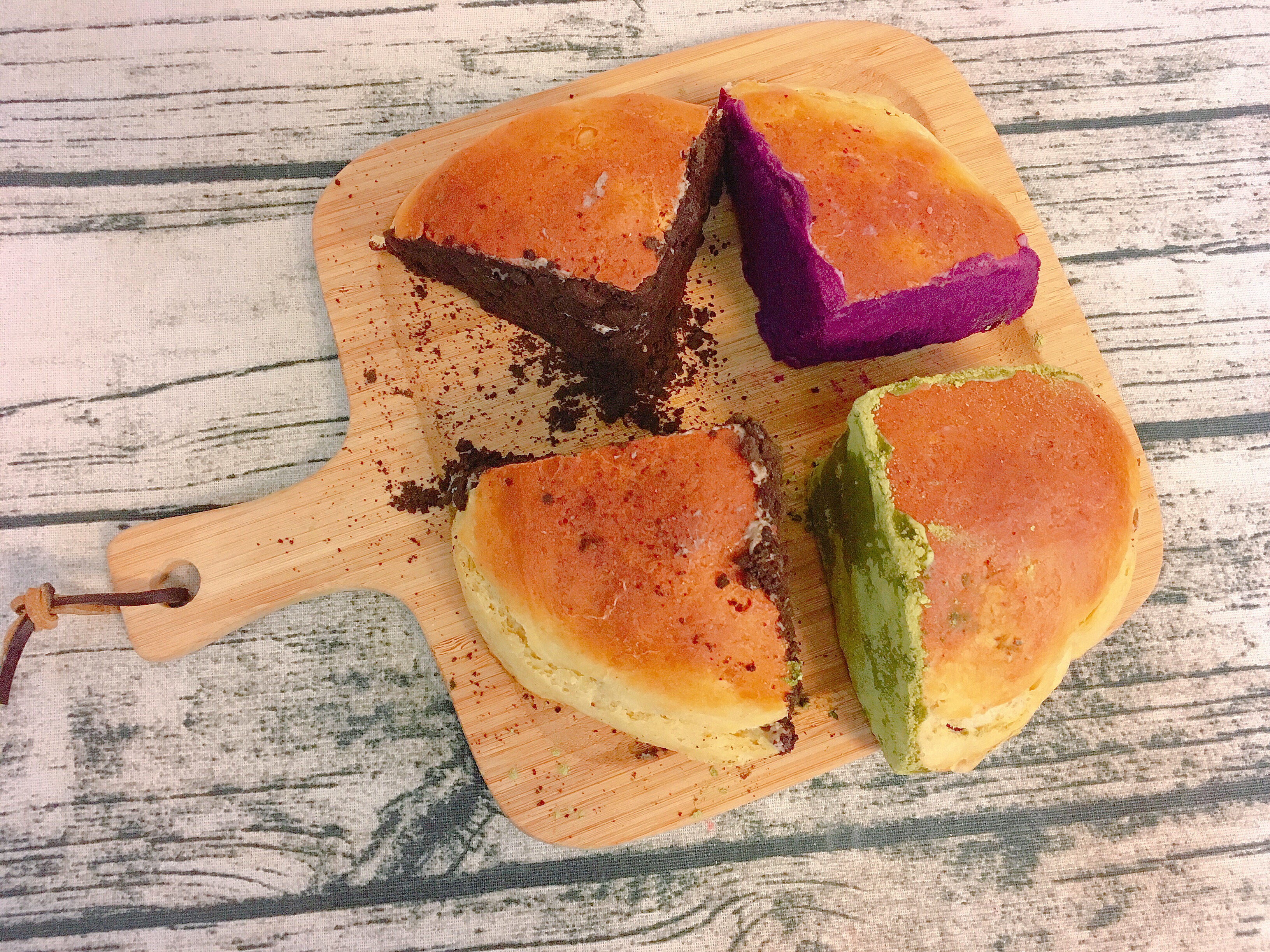 抹茶 奥利奥 紫薯 奶酪包的做法