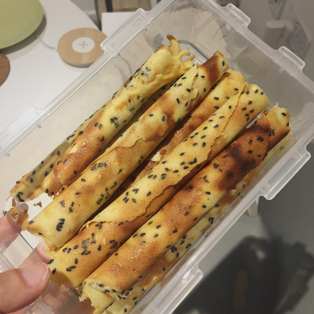 平底锅脆皮蛋卷