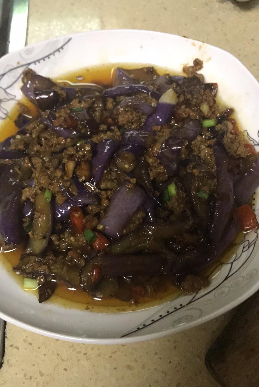 红烧肉沫茄子