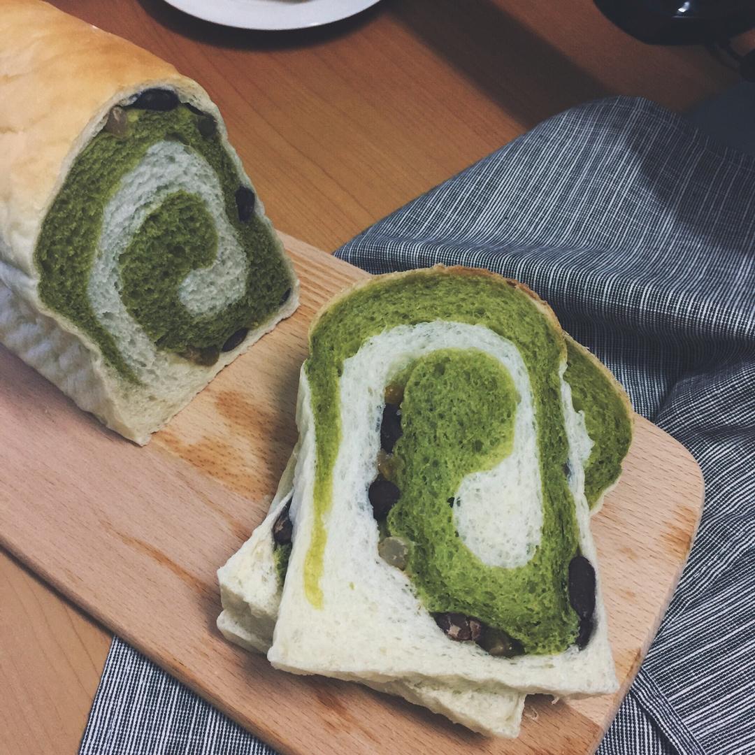 最正宗的日式抹茶红豆吐司