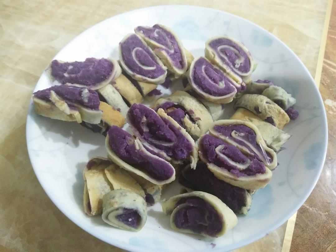 紫薯鸡蛋卷