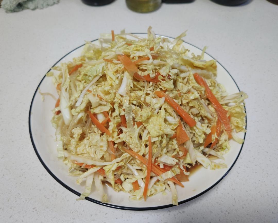 家常快手粉丝拌白菜的做法
