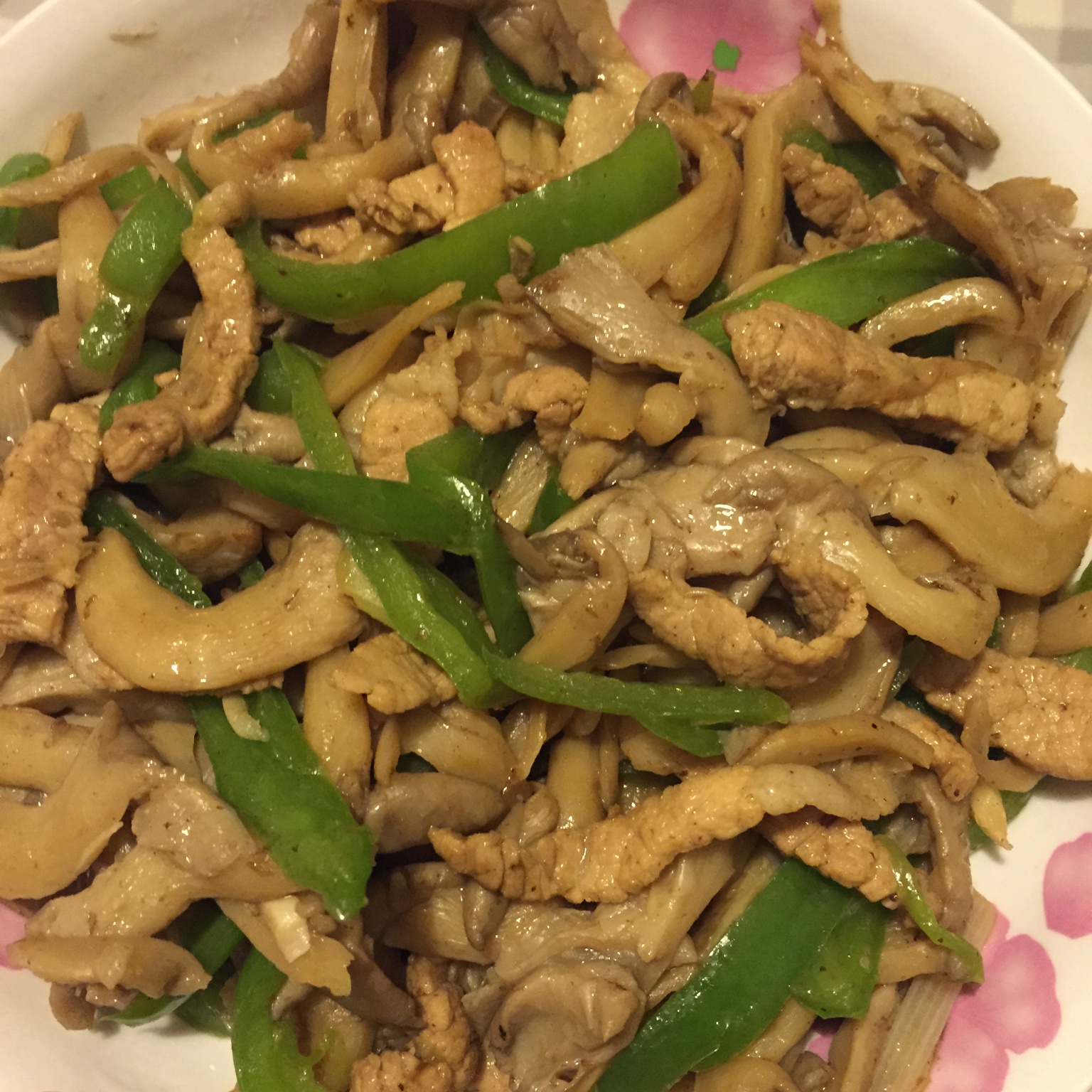 肉炒鲜蘑
