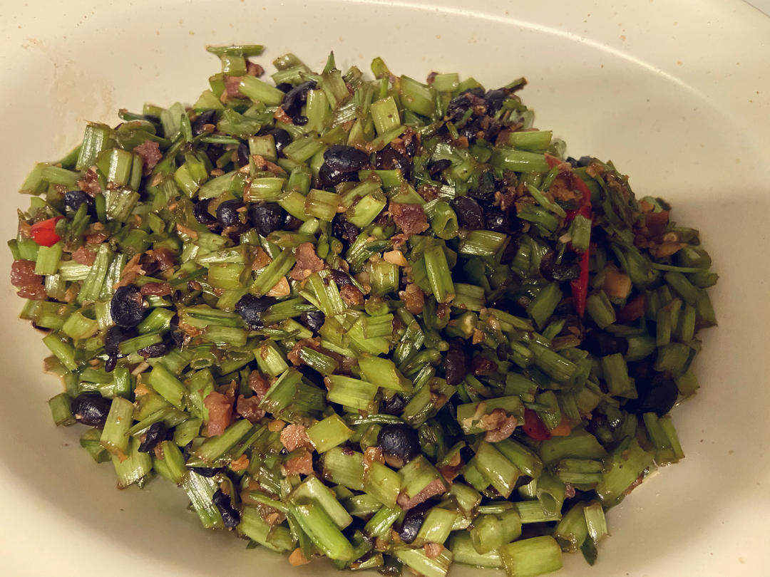 巨下饭的豆豉炒空心菜梗