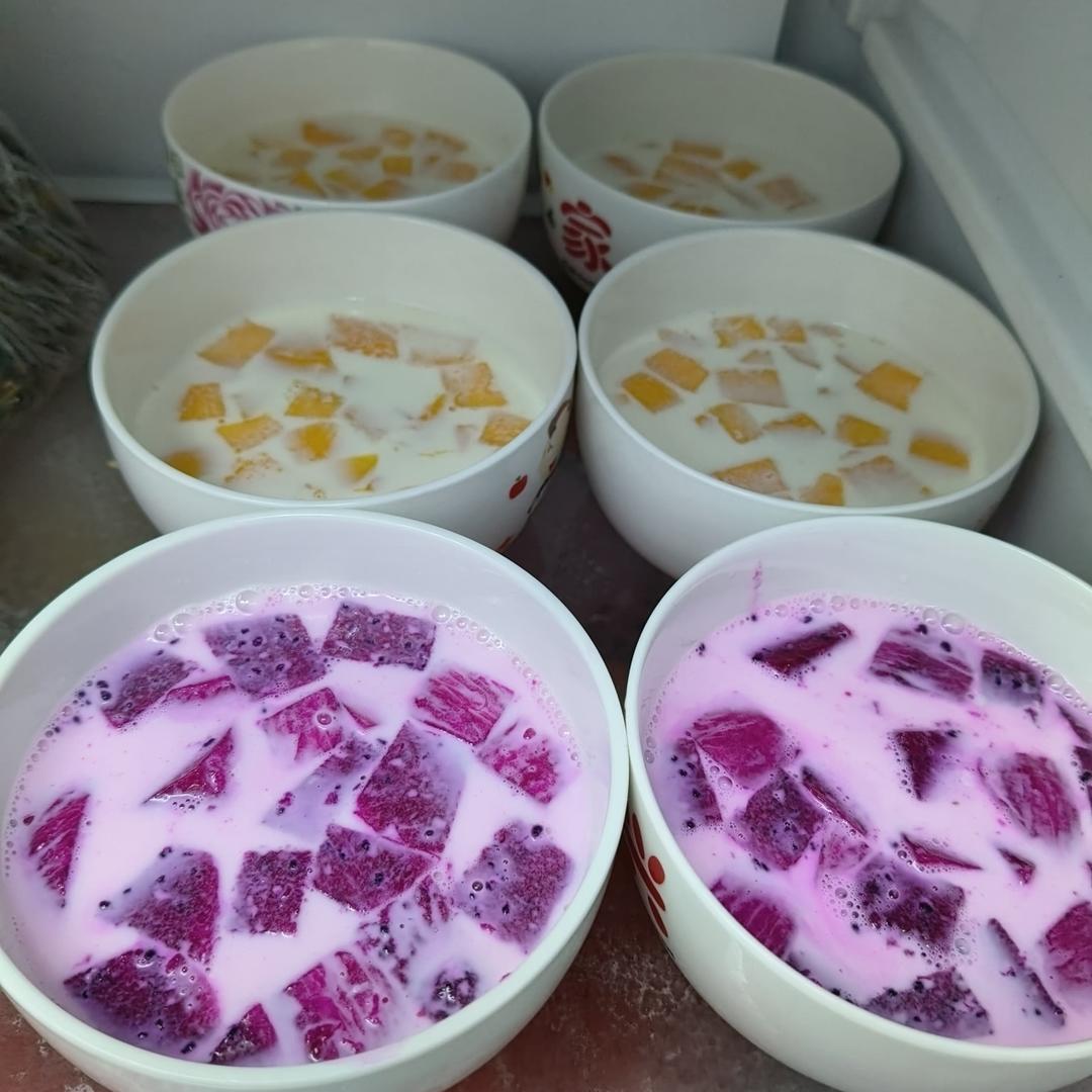 第一次就成功啦@牛奶芒果布丁