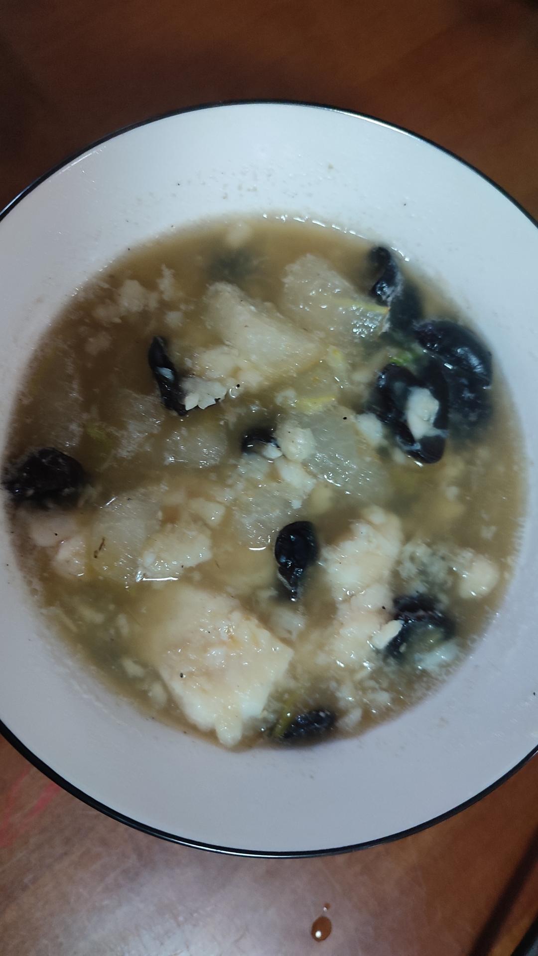 巴沙鱼（开背鱼）炖冬瓜