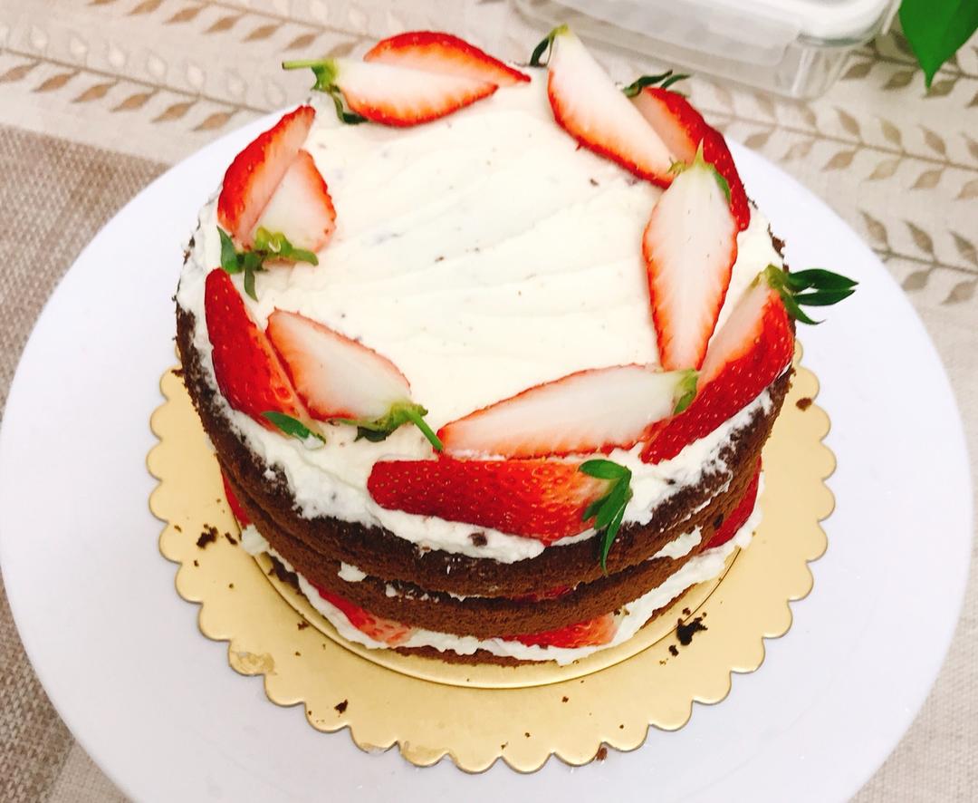 甄宝宝鲜花裸蛋糕