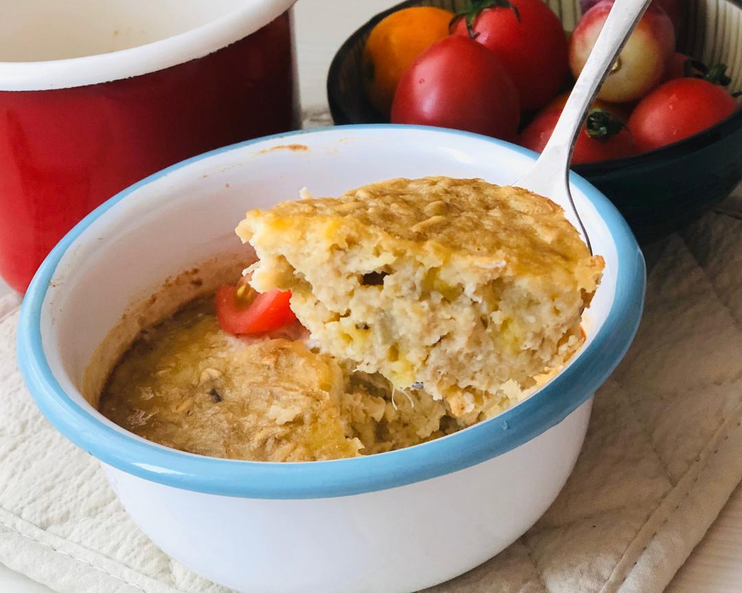 无糖无油健身快手早餐鸡蛋牛奶烤燕麦（健身甜点）