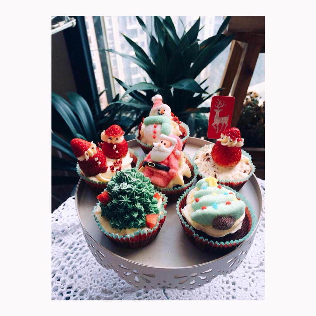 传统红丝绒杯子蛋糕（极软无泡打粉）Red velvet cupcake