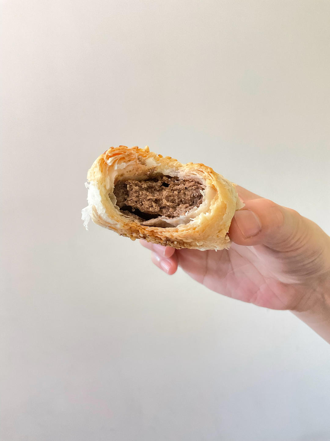 不用揉皮也能做出酥掉渣的绿豆酥饼