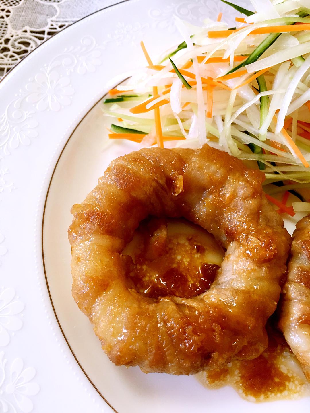 肉卷洋葱圈的做法