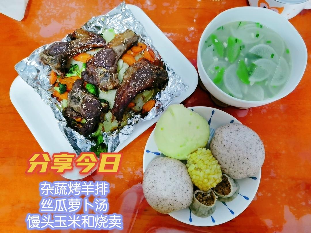 手工肉丸炖素三宝（丝瓜、白萝卜、山药）