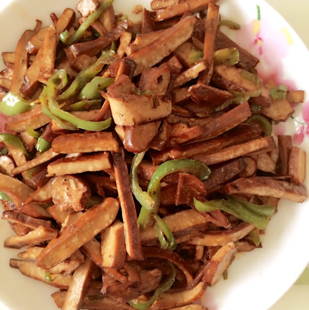 青椒炒豆腐干