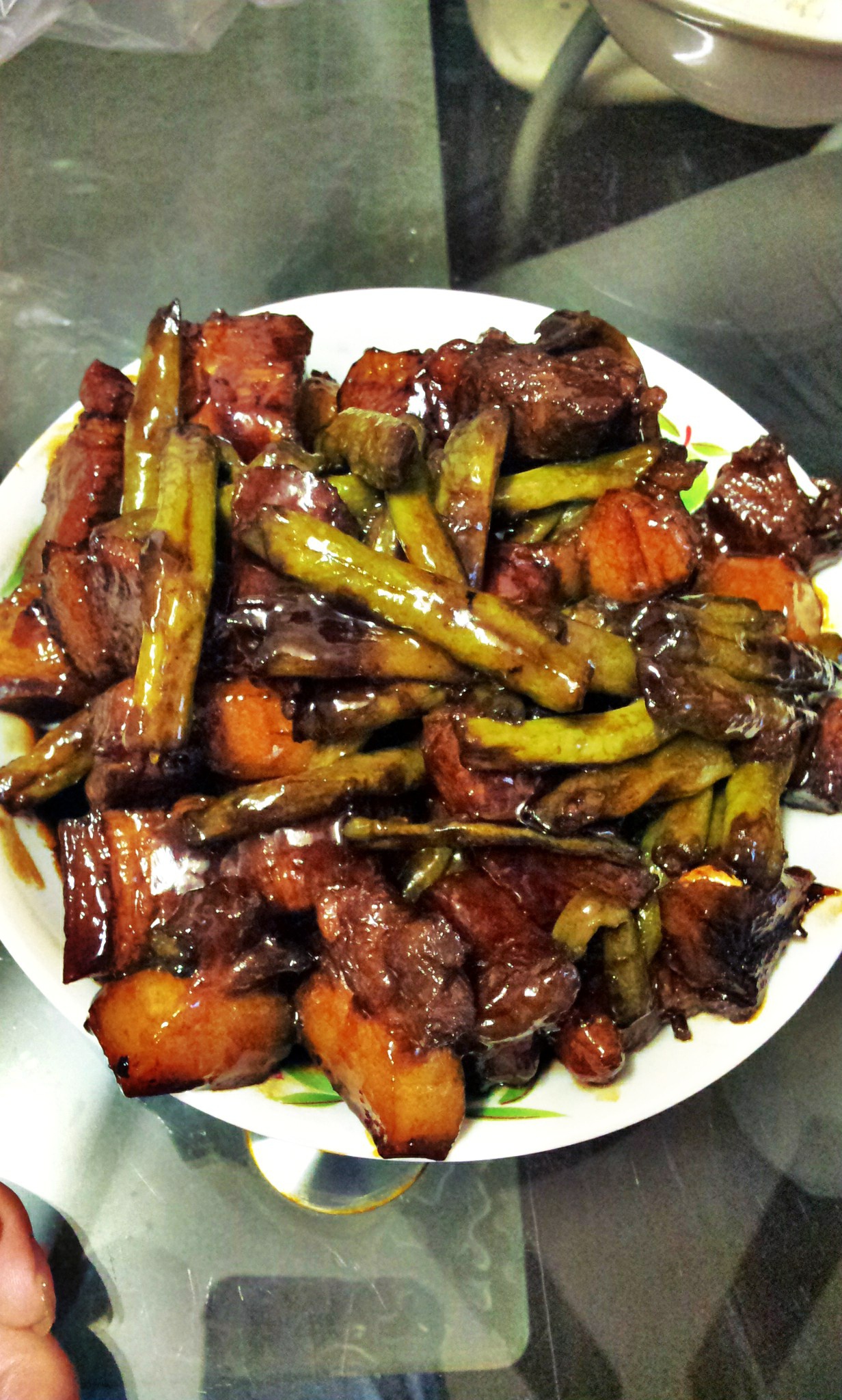 胖兔酱做的四季豆烧肉