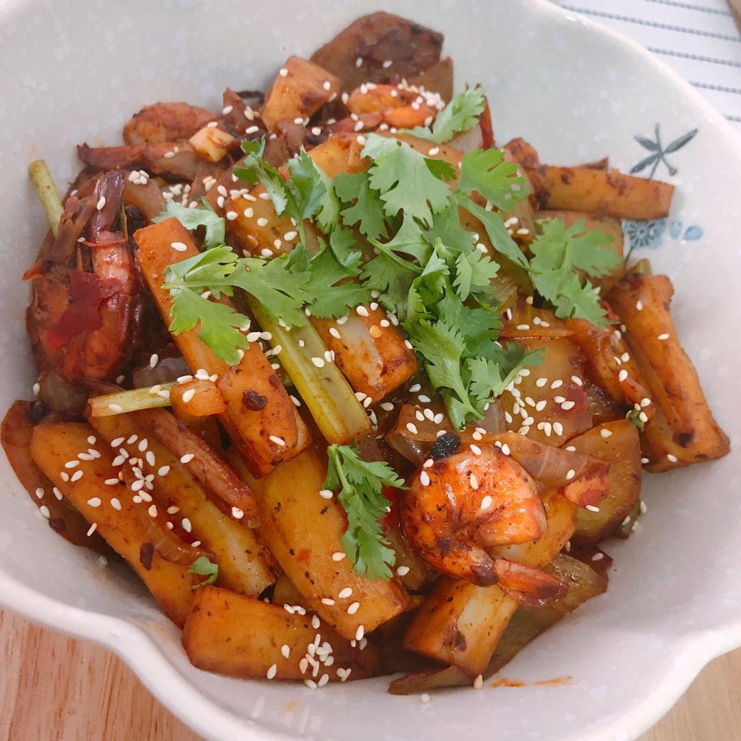 夏天开胃菜简易版干锅虾