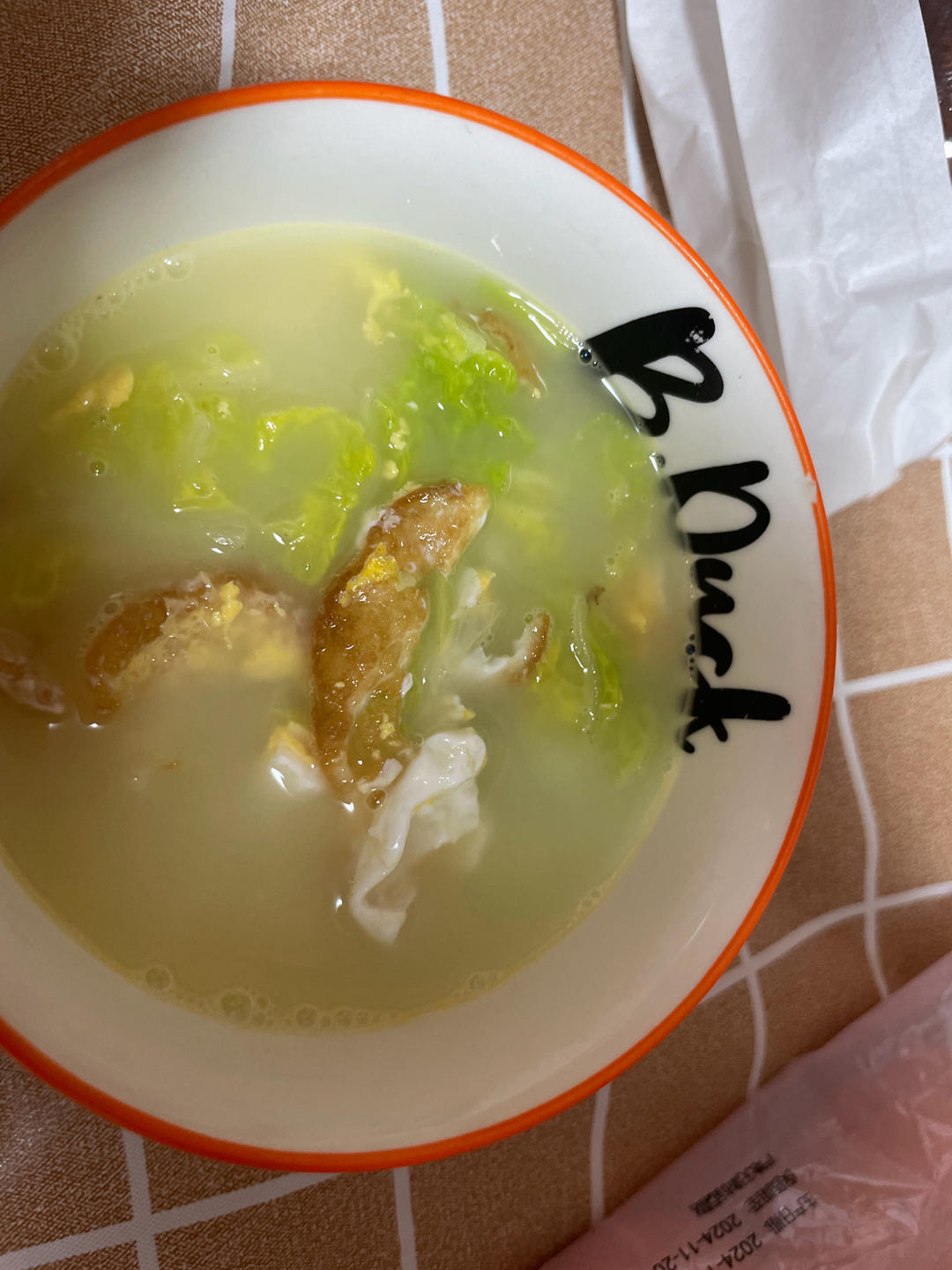 白菜鸡蛋汤味道绝了