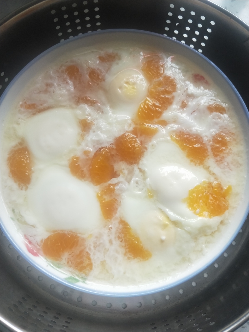 橘片爽蒸蛋的做法
