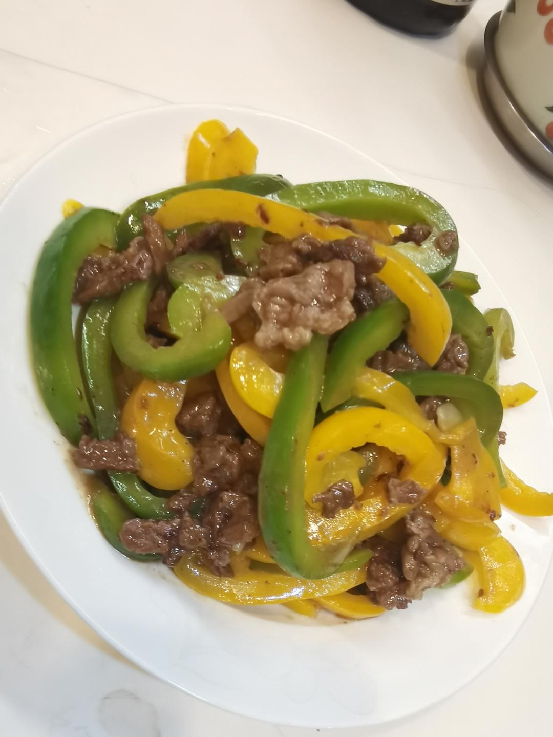 大圆椒炒牛肉