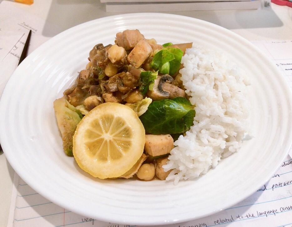 【健康三餐】鹰嘴豆鸡胸茄子饭