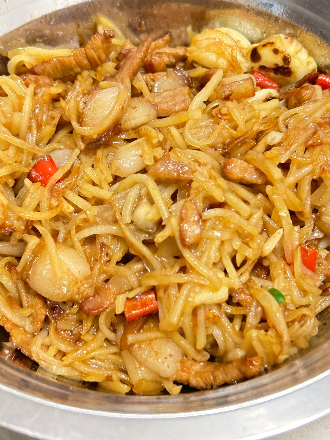 青椒土豆炒肉丝