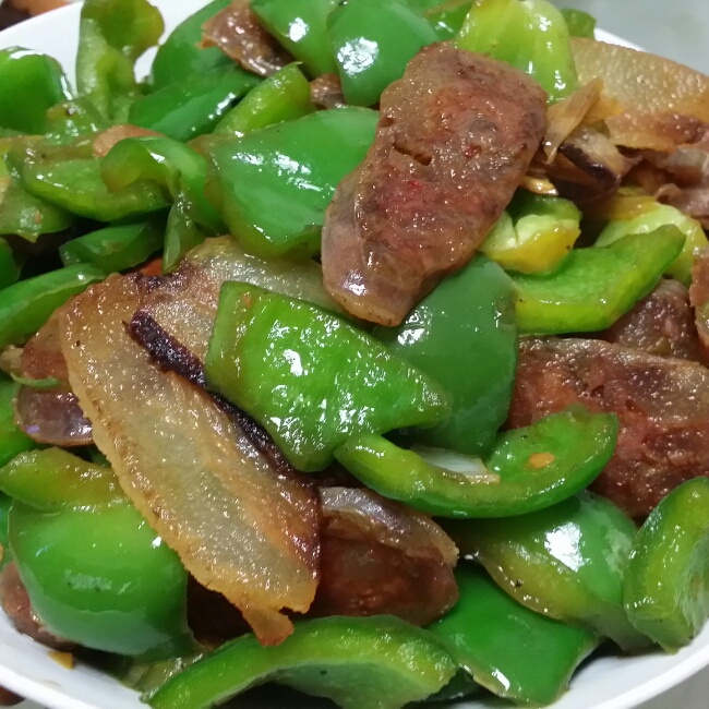 青椒炒腊肠