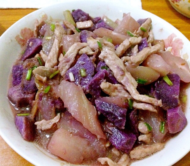 山药木耳炒肉片