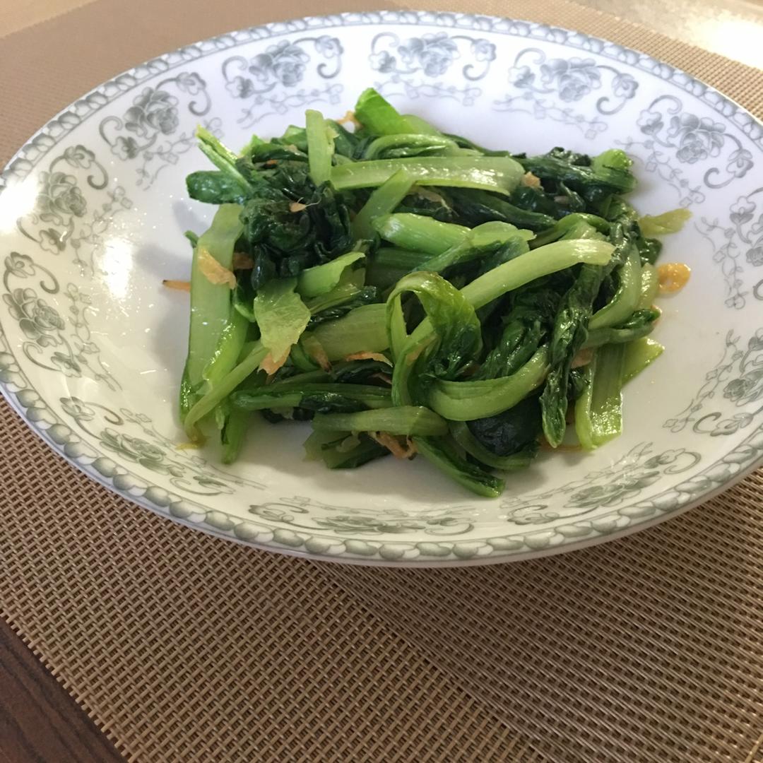 虾皮炒小白菜